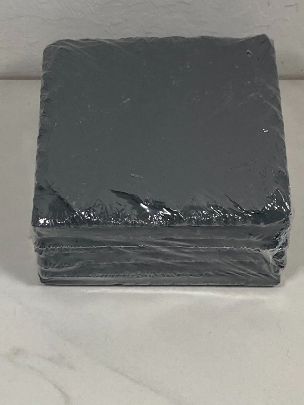Blank Slate Coasters 6 Pack of with Rubber Feet 4" Square - Picture 1 of 7